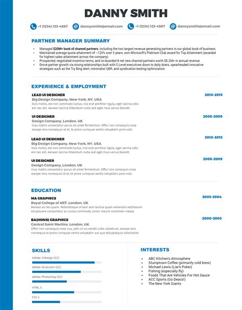 Resume maker by individual